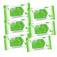 Santerra Aloe Vera & Mint Face Wipes 20 Wipes