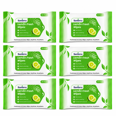 Santerra Lemon Refreshing Face Wipes 20 Wipes
