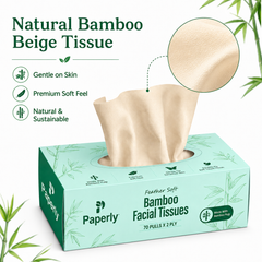 Paperly Bamboo Facial Tissue Box | 2 Ply | 100 Pulls per Box