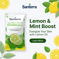 Santerra Instant Go Lemon & Mint Refreshing Wipes