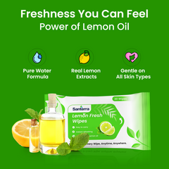 Refreshment Wipes Lemon-Pack of 20