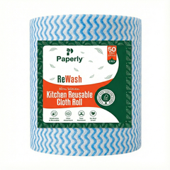 Paperly Reusable Nonwoven Kitchen Towel Roll 50 Pulls