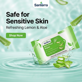 Santerra Aloe Vera & Mint Face Wipes 20 Wipes