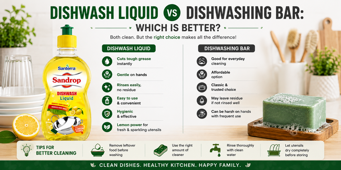 Dishwash Liquid vs Dishwashing Bar: Which Is Better?