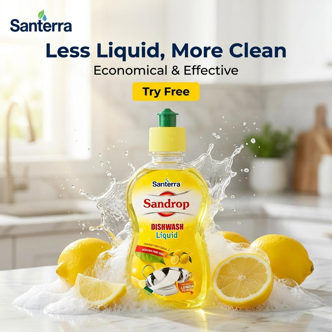 Santerra Sandrop Dishwash Liquid Lemon 250 ml