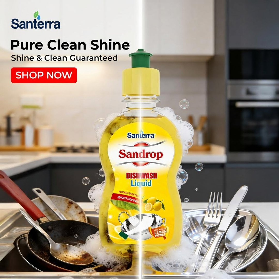 Santerra Sandrop Dishwash Liquid Lemon 250 ml