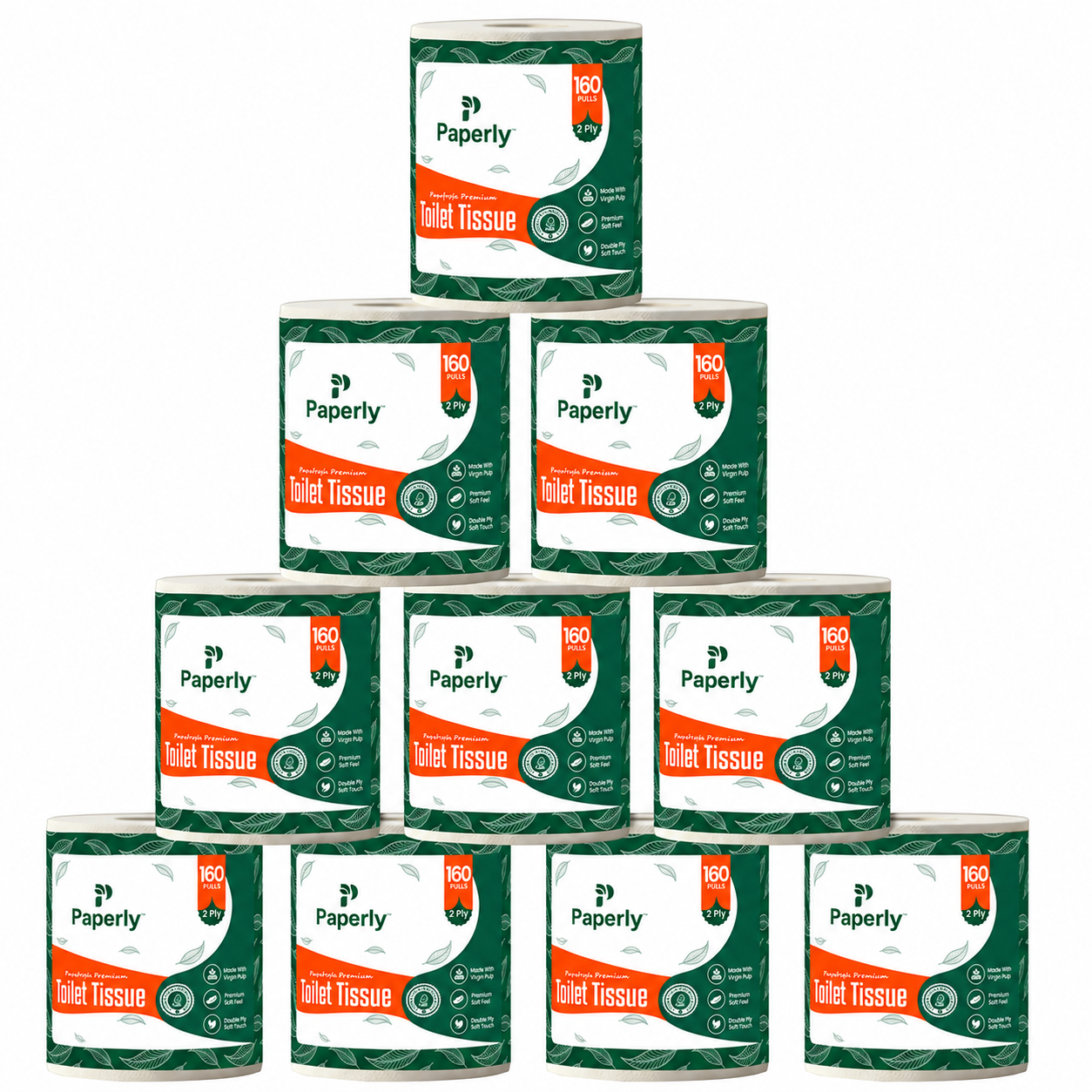 Paperly Premium Toilet Paper Roll 2 Ply 160 Sheets