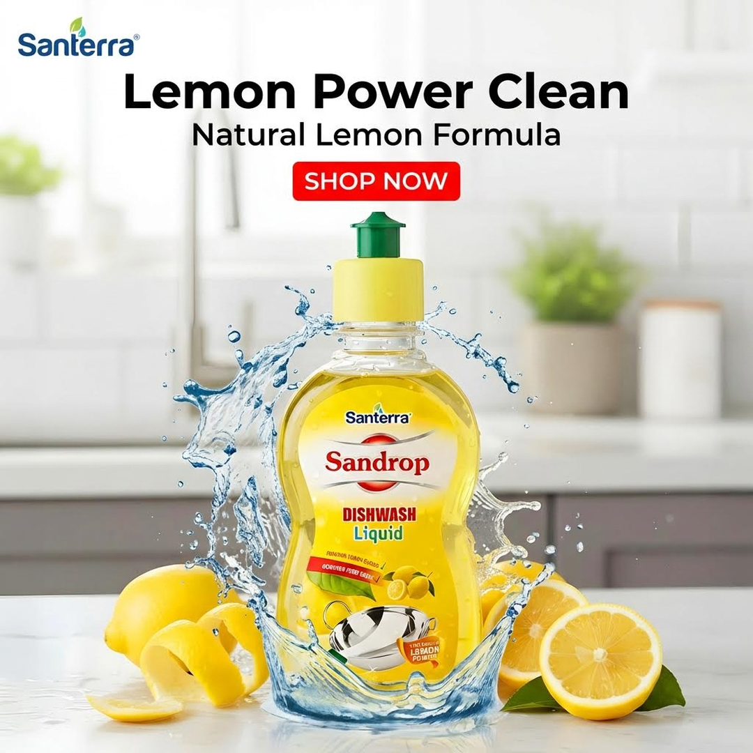 Santerra Sandrop Dishwash Liquid Lemon 250 ml