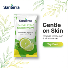 Santerra Instant Go Lemon & Mint Refreshing Wipes