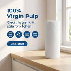 Paperly Kitchen Tissue Roll 2 Ply 60 Sheets