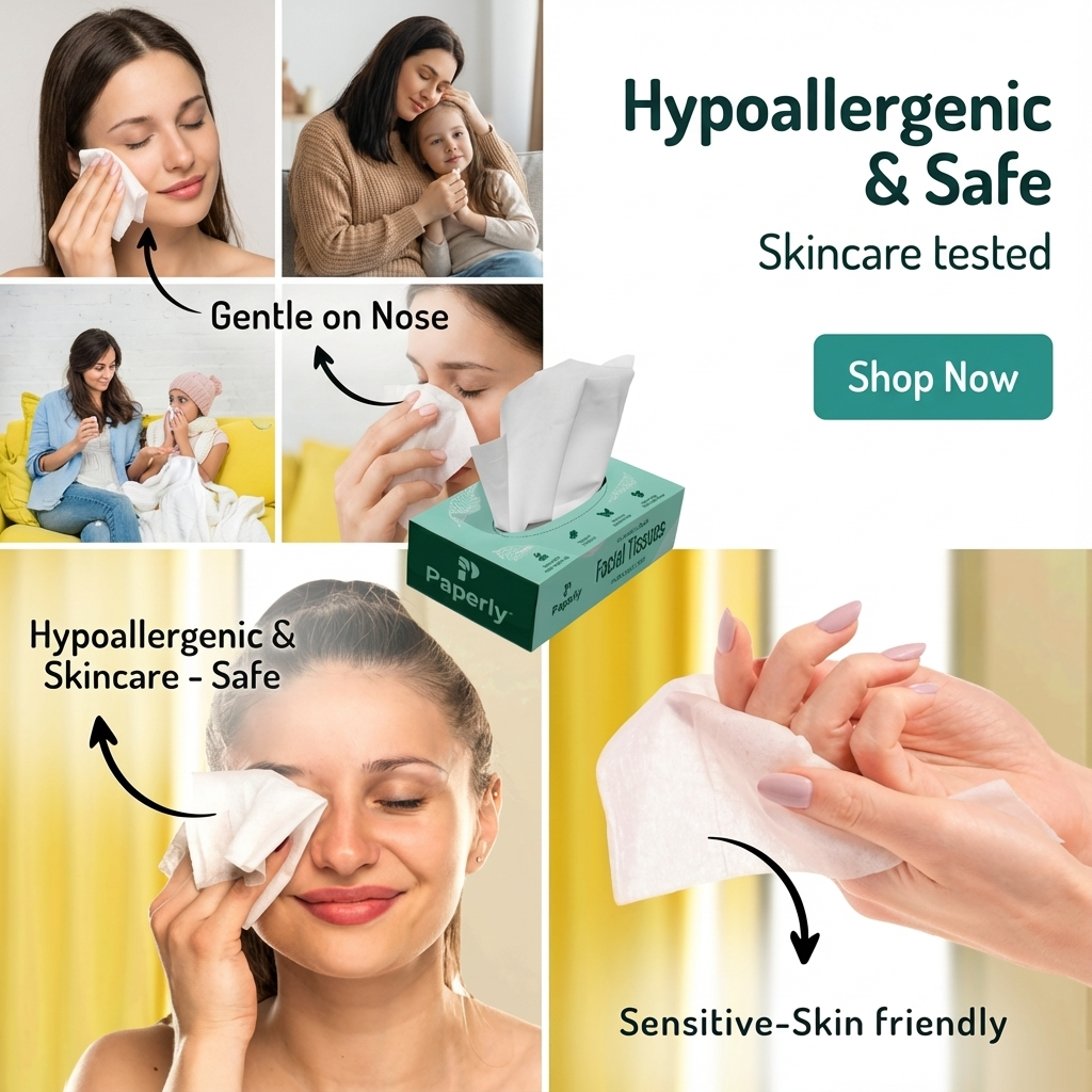 Paperly Feather Soft Facial Tissue Box 70 Pulls