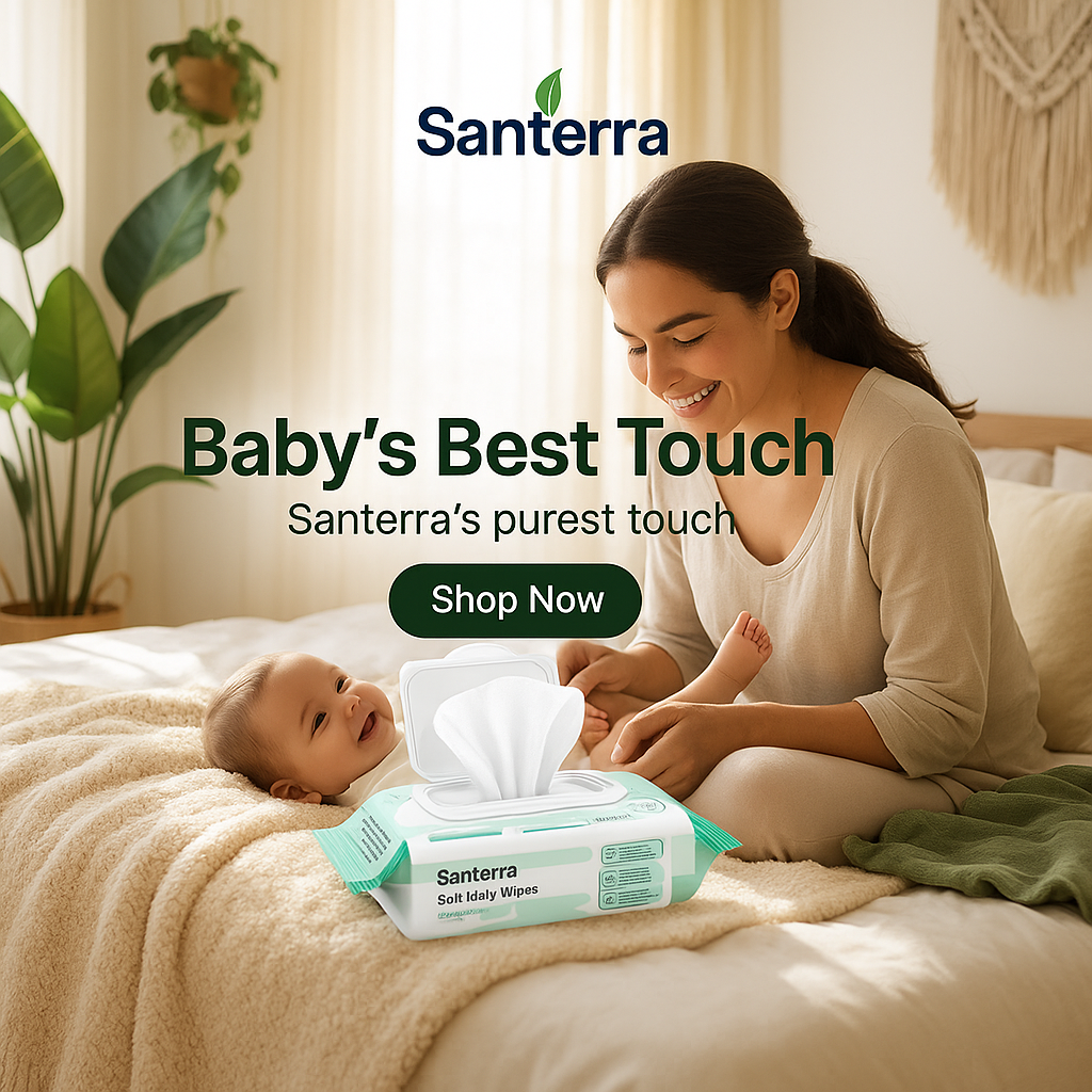 Santerra Soft Baby Wipes 72 Wipes