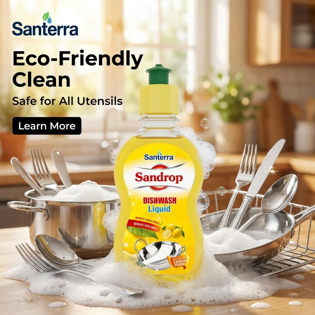 Santerra Sandrop Dishwash Liquid Lemon 250 ml