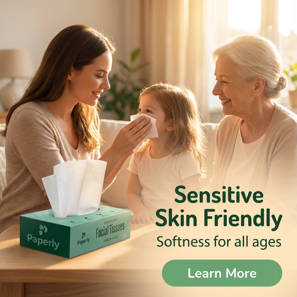 Paperly Feather Soft Facial Tissue Box 70 Pulls