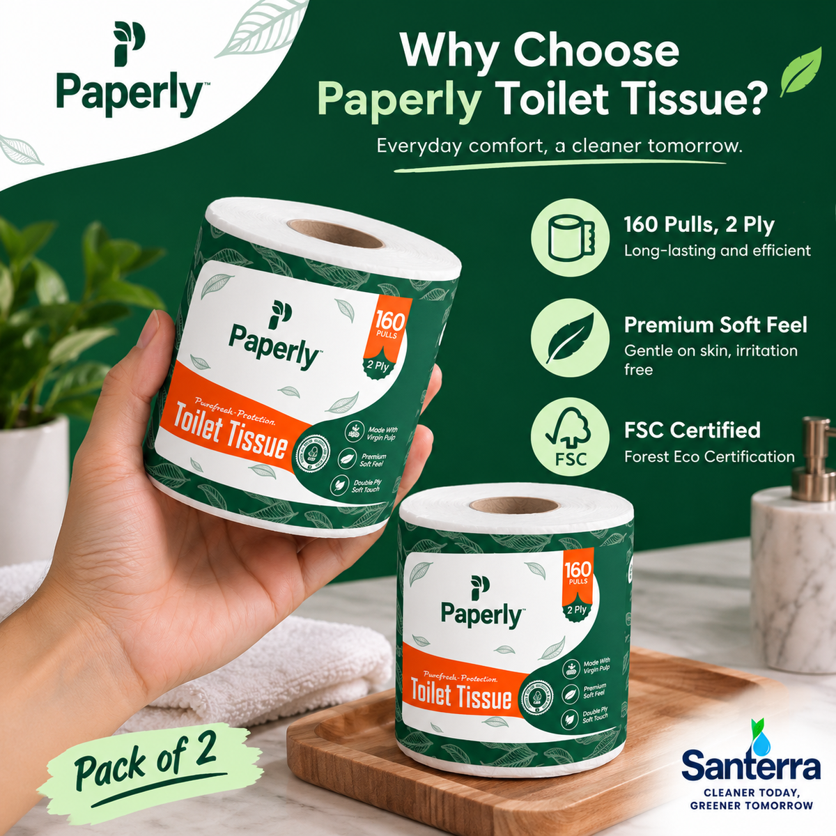 Paperly Toilet Paper Rolls