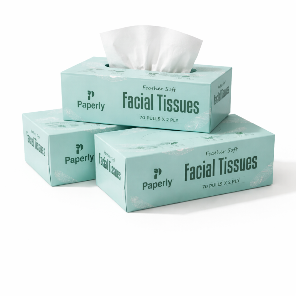 Paperly Feather Soft Facial Tissue Box 70 Pulls