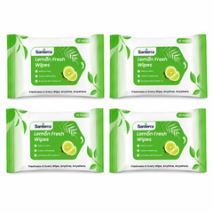 Santerra Lemon Refreshing Face Wipes 20 Wipes