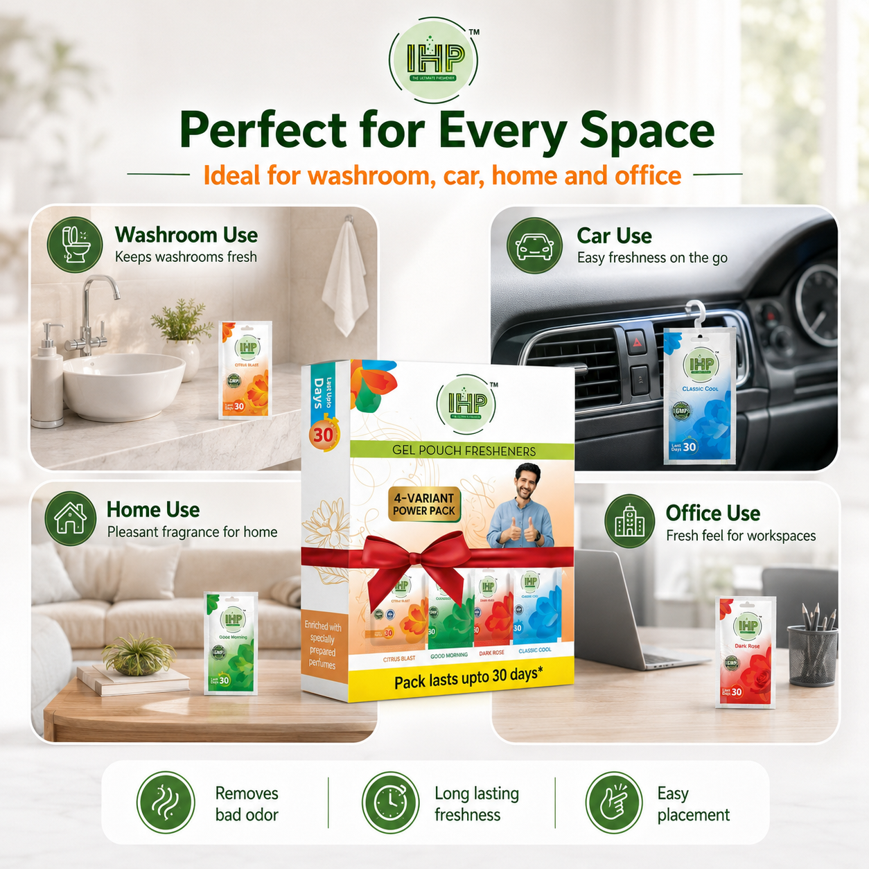 Fresh Home Combo | 1 x Room Freshener and 1 x Gel Freshener