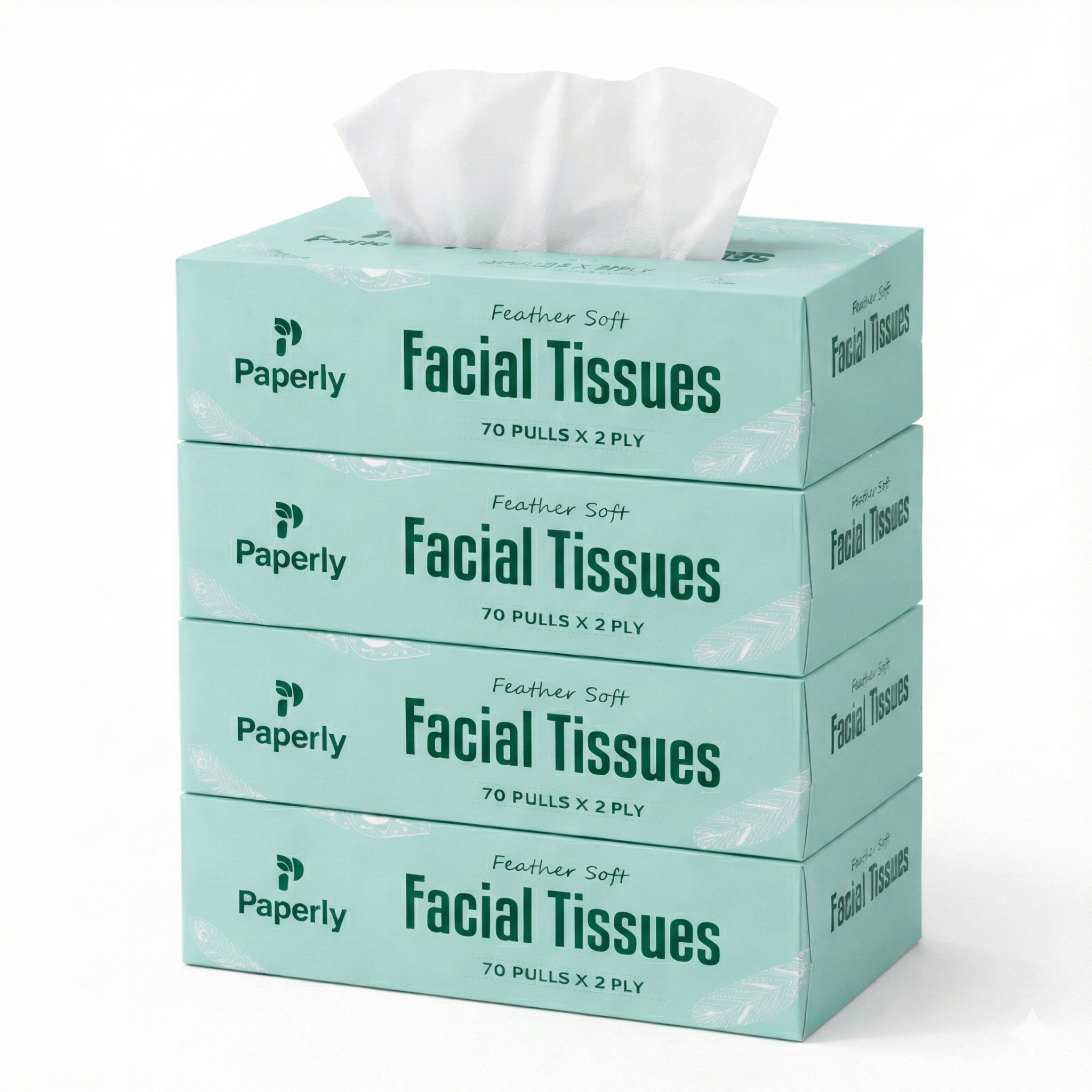Paperly Feather Soft Facial Tissue Box 70 Pulls