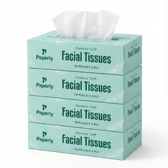 Paperly Feather Soft Facial Tissue Box 70 Pulls