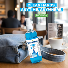 Santerra Hand Rub 70% Alcohol – Fast-Acting Hand Sanitizer | No Water Required
