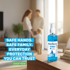 Santerra Hand Rub 70% Alcohol – Fast-Acting Hand Sanitizer | No Water Required