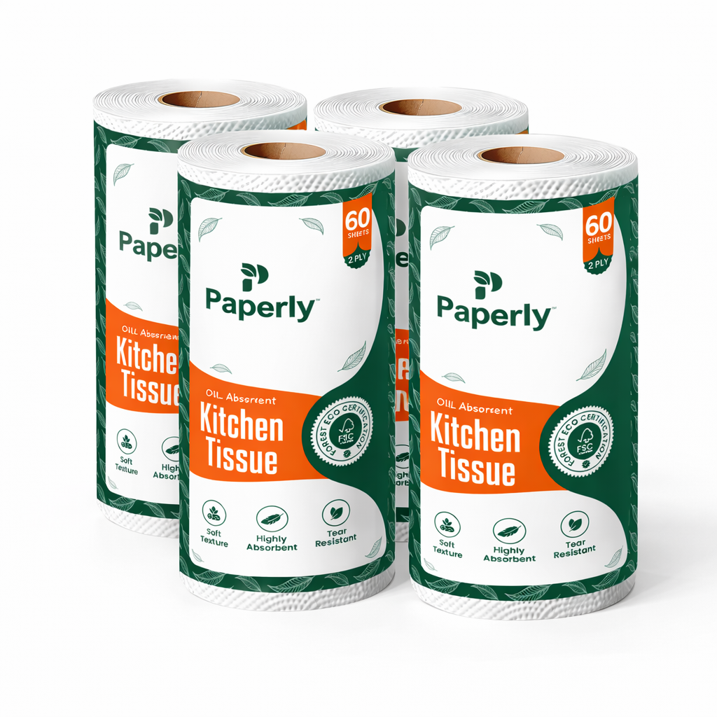 Paperly Kitchen Tissue Roll 2 Ply 60 Sheets