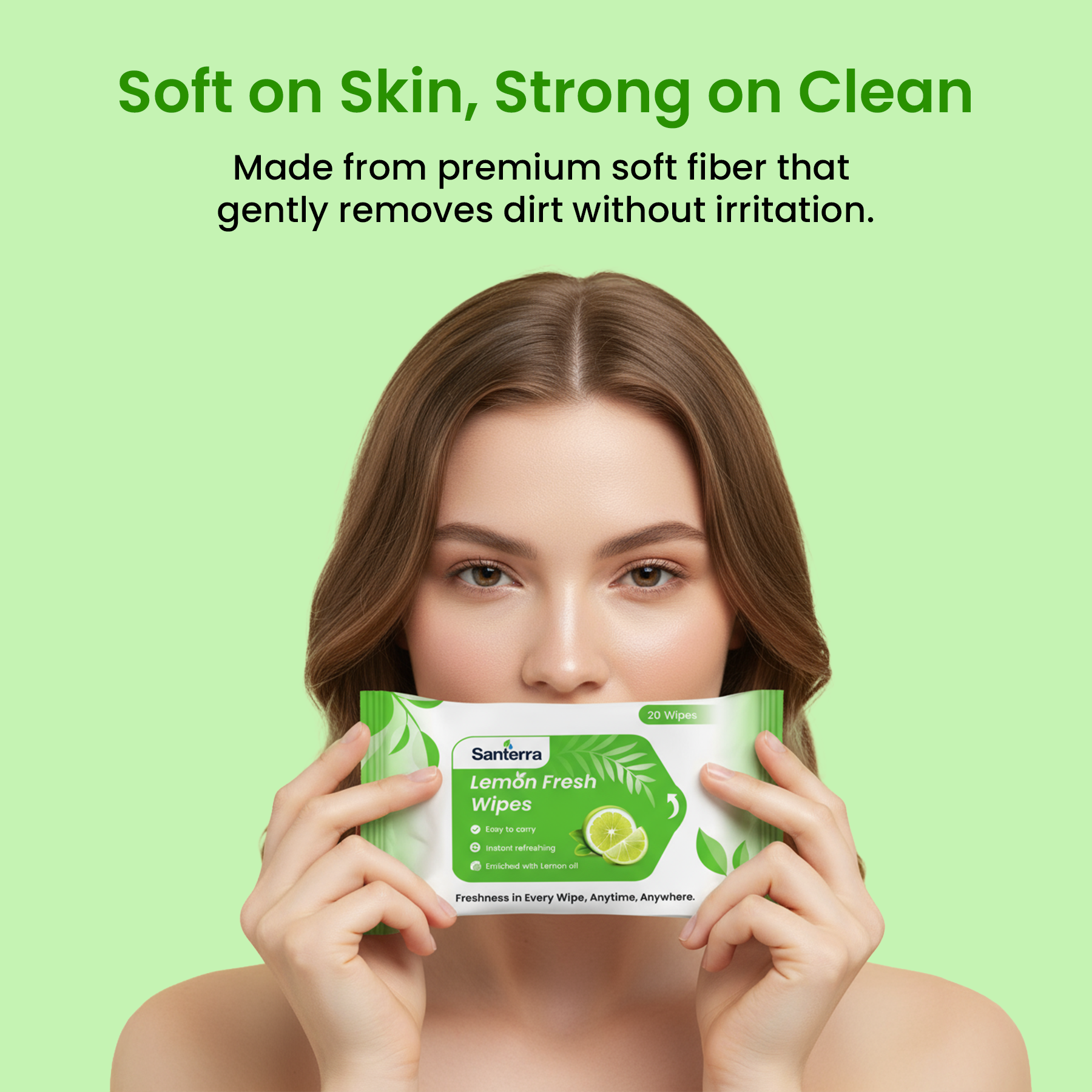 Refreshment Wipes Lemon-Pack of 20