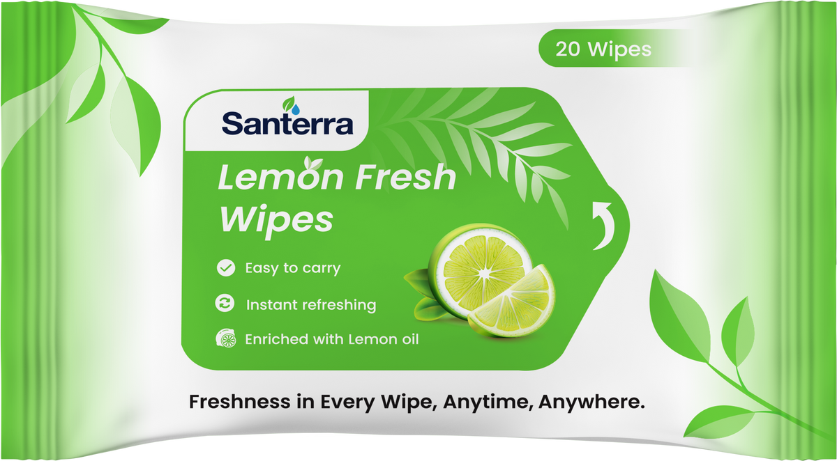 Refreshment Wipes Lemon-Pack of 20