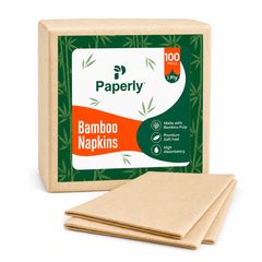 Paperly Bamboo Table Napkins | 2 Ply | 50 Pulls per Pack