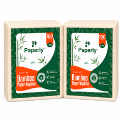 Paperly Bamboo Table Napkins | 2 Ply | 50 Pulls per Pack