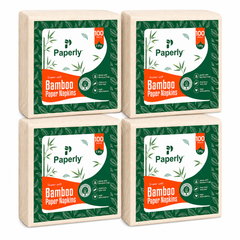 Paperly Bamboo Table Napkins | 2 Ply | 50 Pulls per Pack