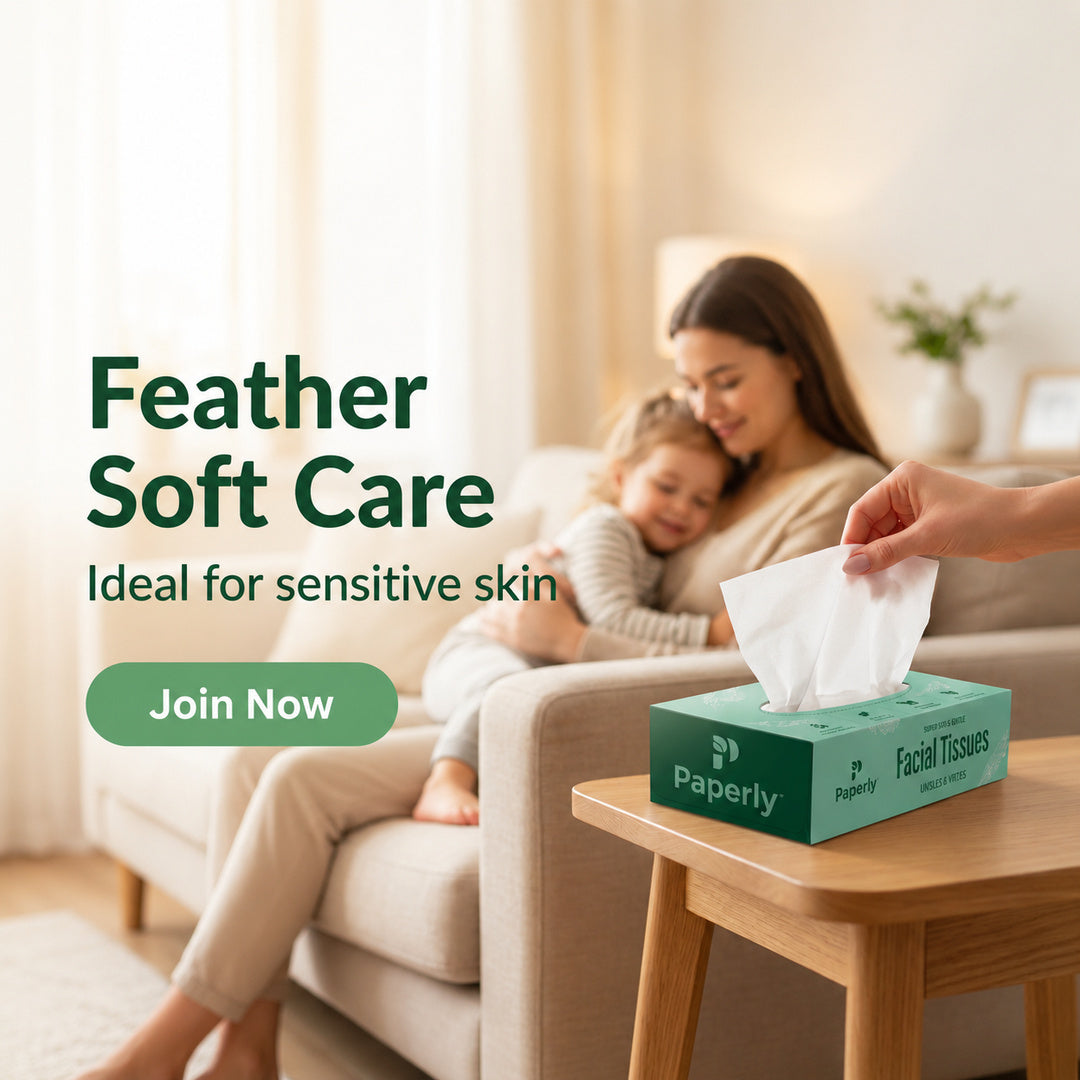 Paperly Feather Soft Facial Tissue Box 70 Pulls