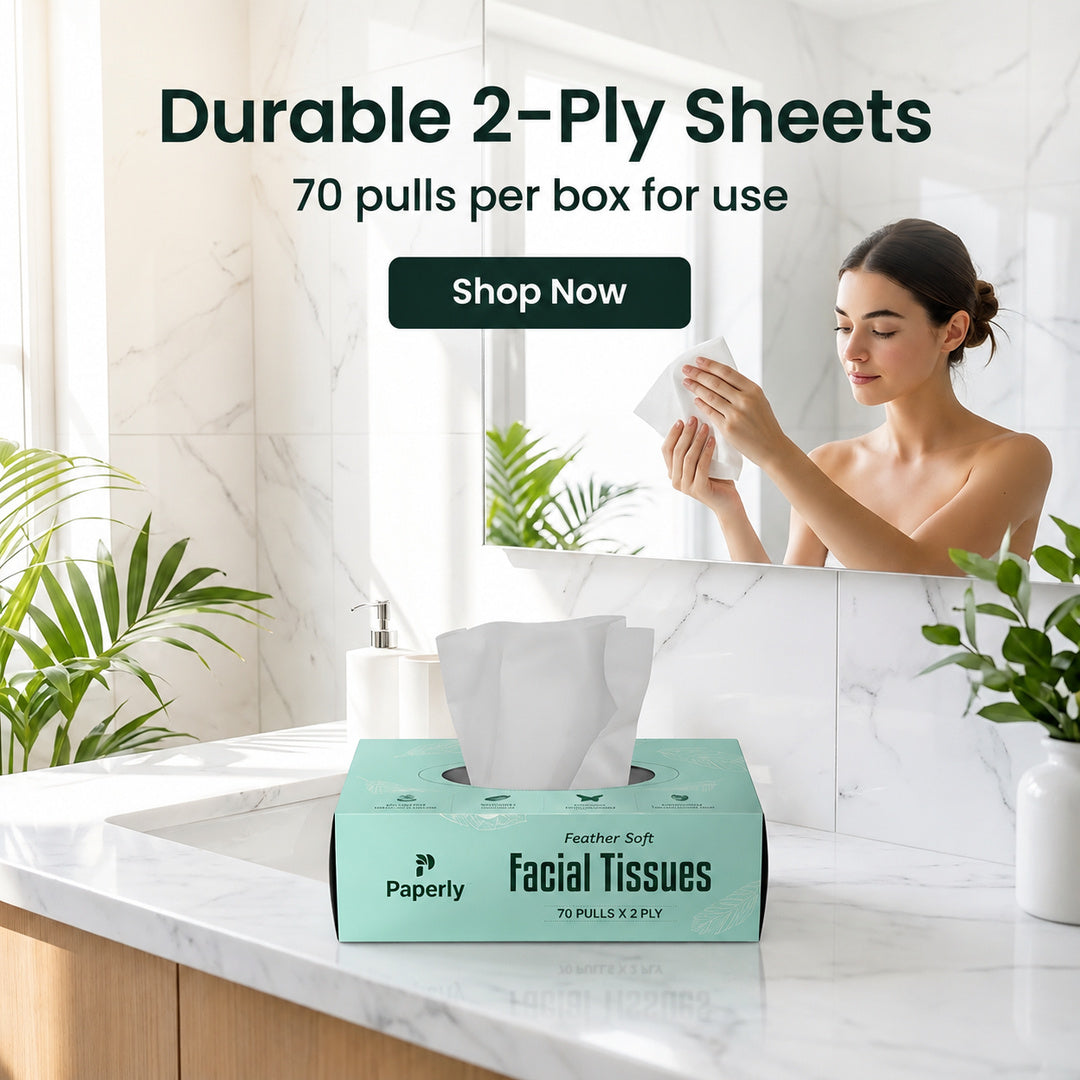 Paperly Feather Soft Facial Tissue Box 70 Pulls