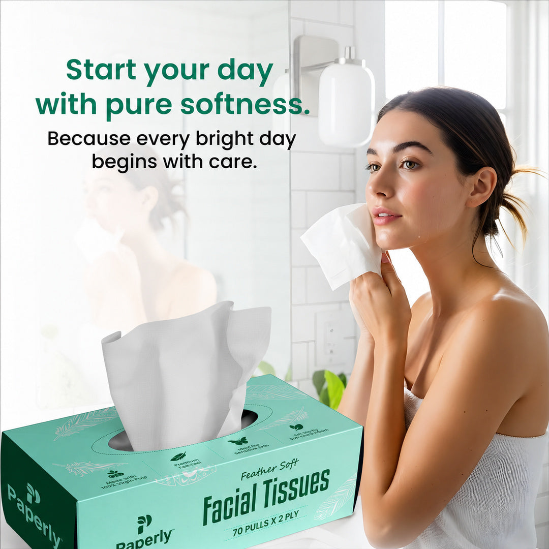 Paperly Feather Soft Facial Tissue Box 70 Pulls