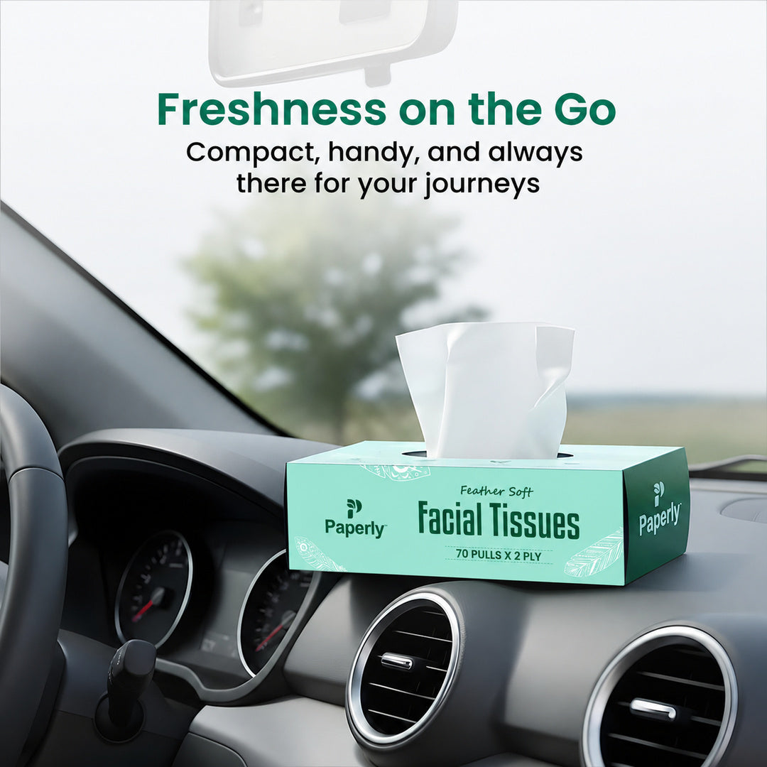 Paperly Feather Soft Facial Tissue Box 70 Pulls