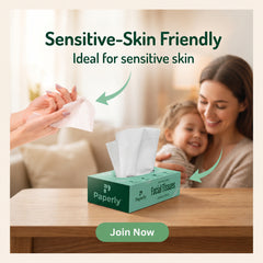 Paperly Feather Soft Facial Tissue Box 70 Pulls