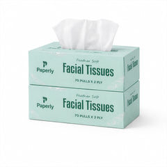Paperly Feather Soft Facial Tissue Box 70 Pulls