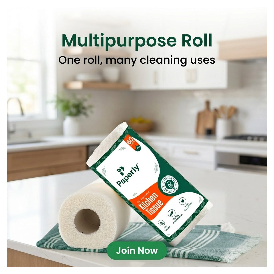 Paperly Kitchen Tissue Roll 2 Ply 60 Sheets