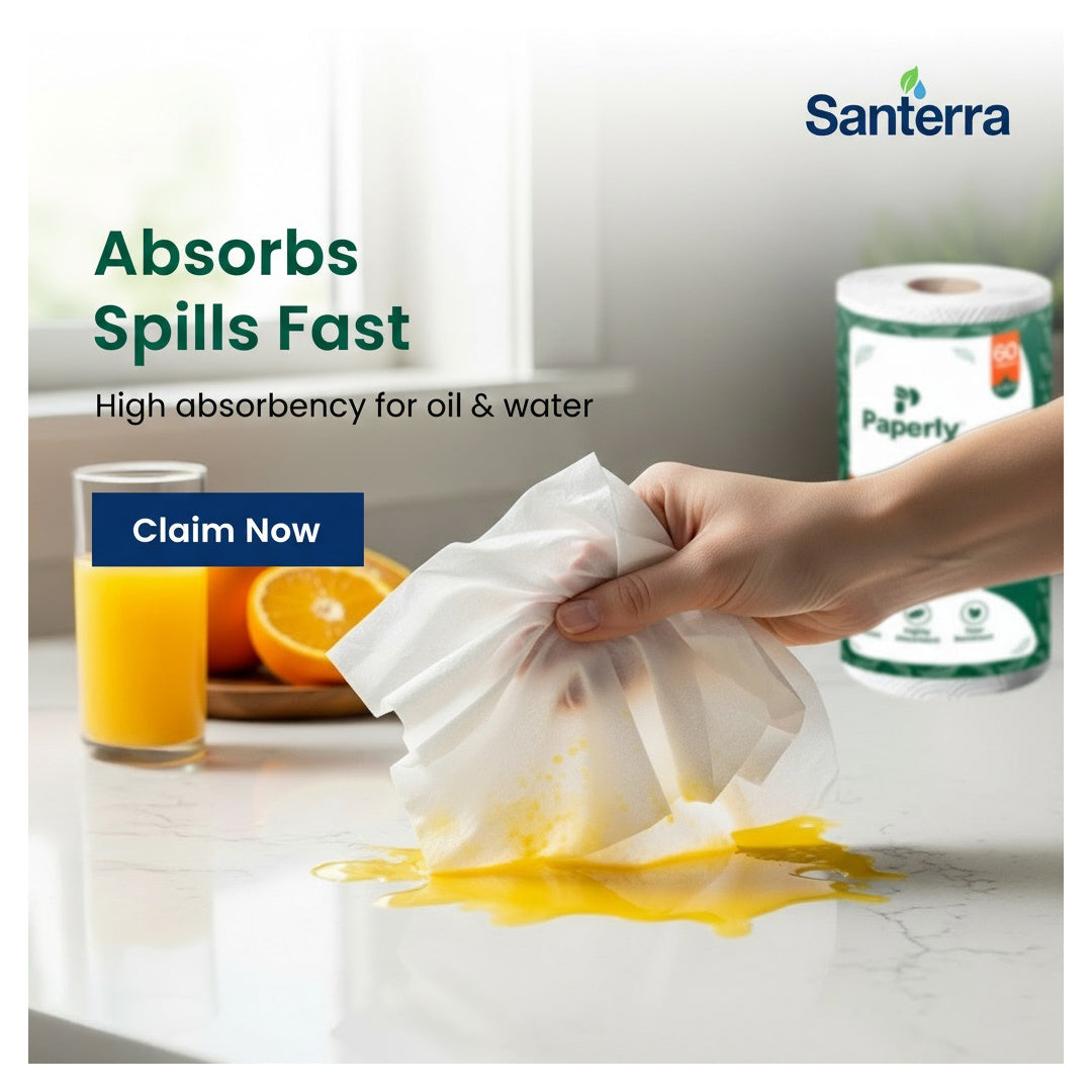 Paperly Kitchen Tissue Roll 2 Ply 60 Sheets
