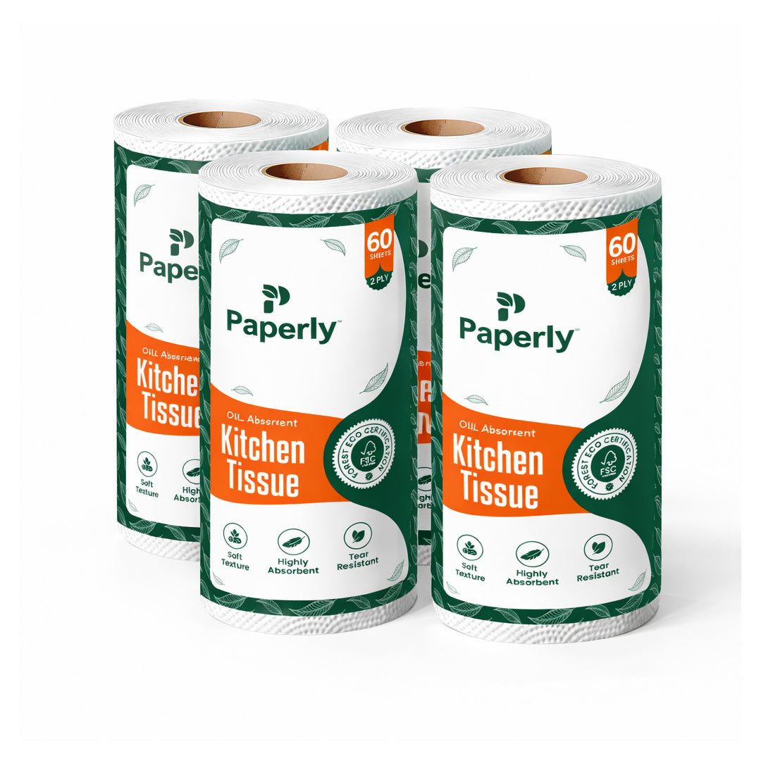 Paperly Kitchen Tissue Roll 2 Ply 60 Sheets