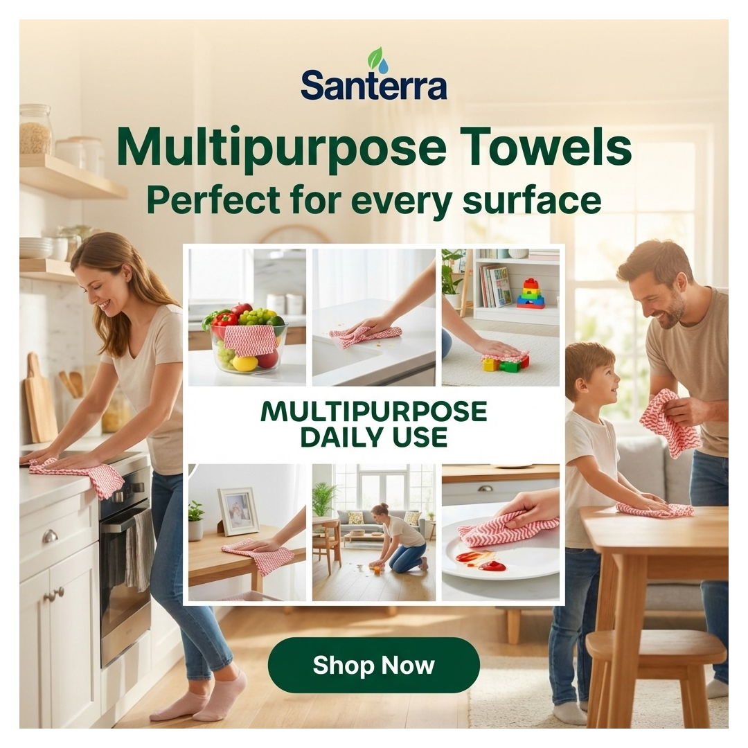 Paperly Reusable Nonwoven Kitchen Towel Roll 50 Pulls