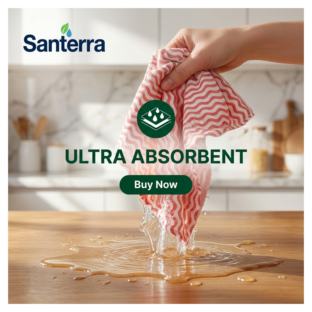 Paperly Reusable Nonwoven Kitchen Towel Roll 50 Pulls