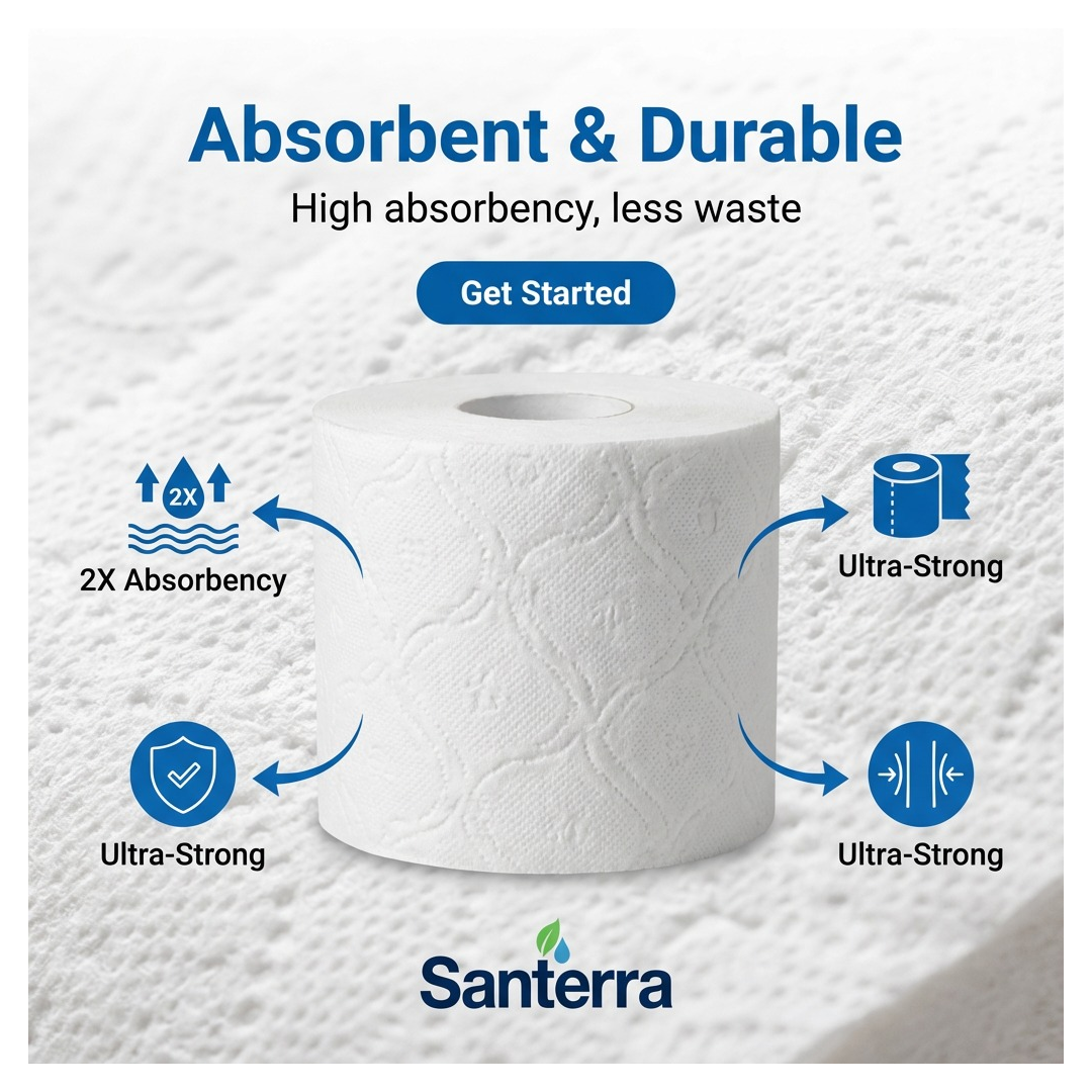 Paperly Premium Toilet Paper Roll 2 Ply 160 Sheets