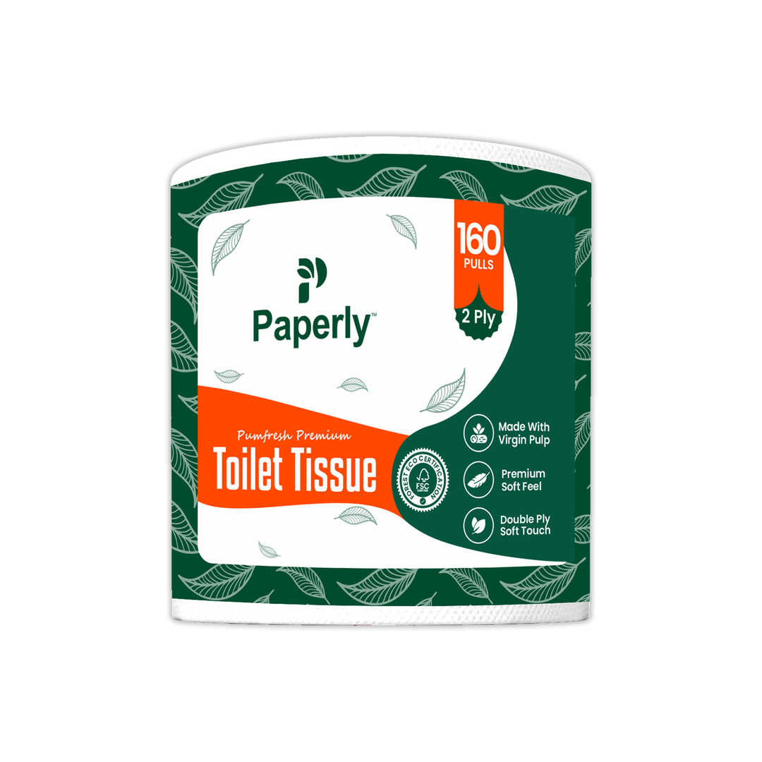 Paperly Premium Toilet Paper Roll 2 Ply 160 Sheets