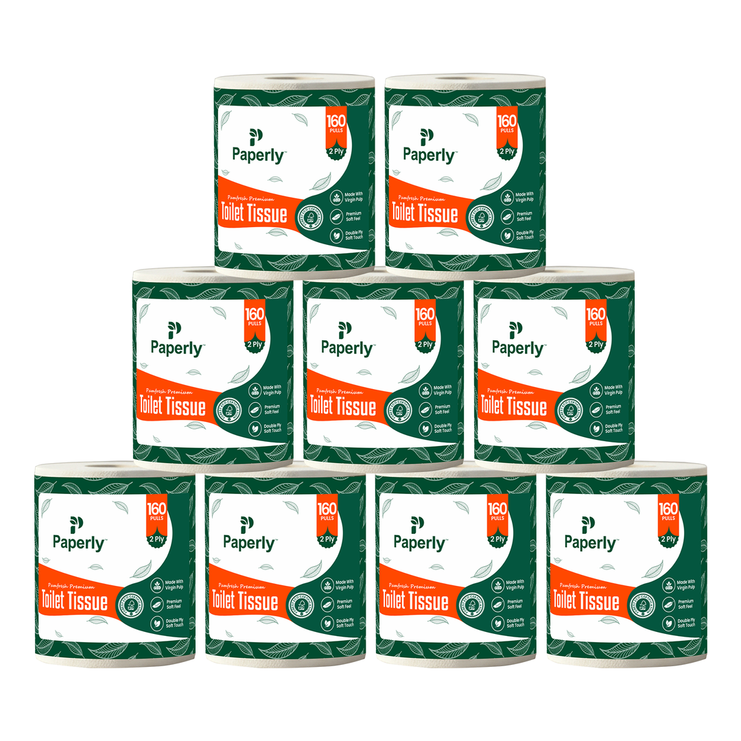 Paperly Premium Toilet Paper Roll 2 Ply 160 Sheets