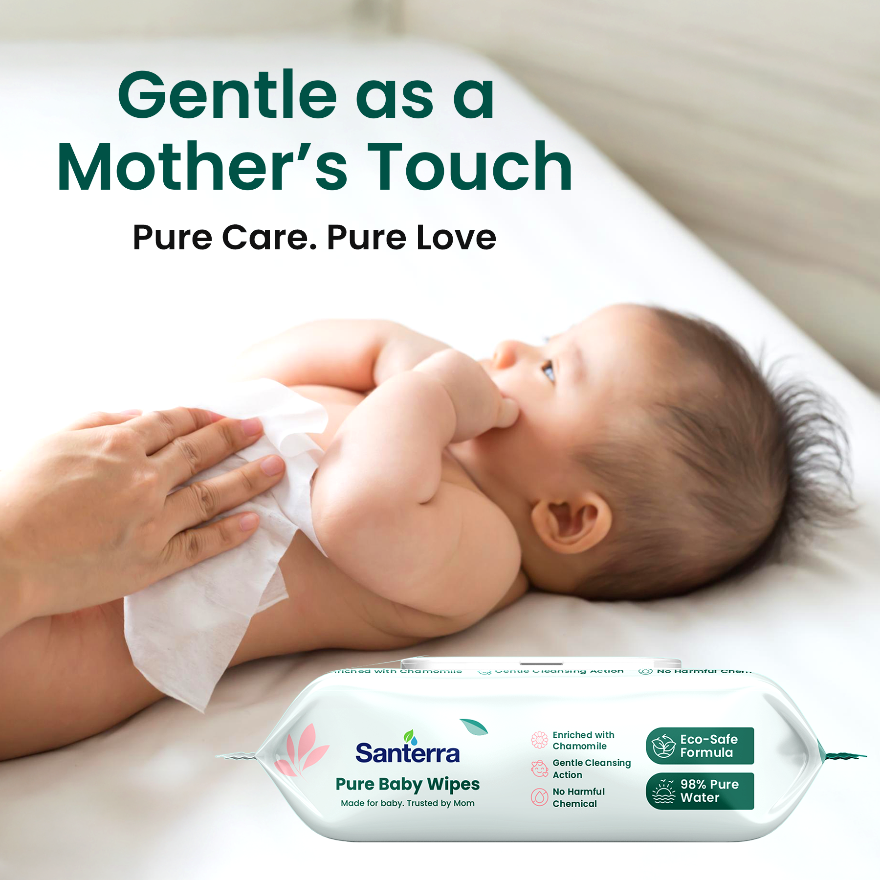 Santerra Pure Baby Wipes