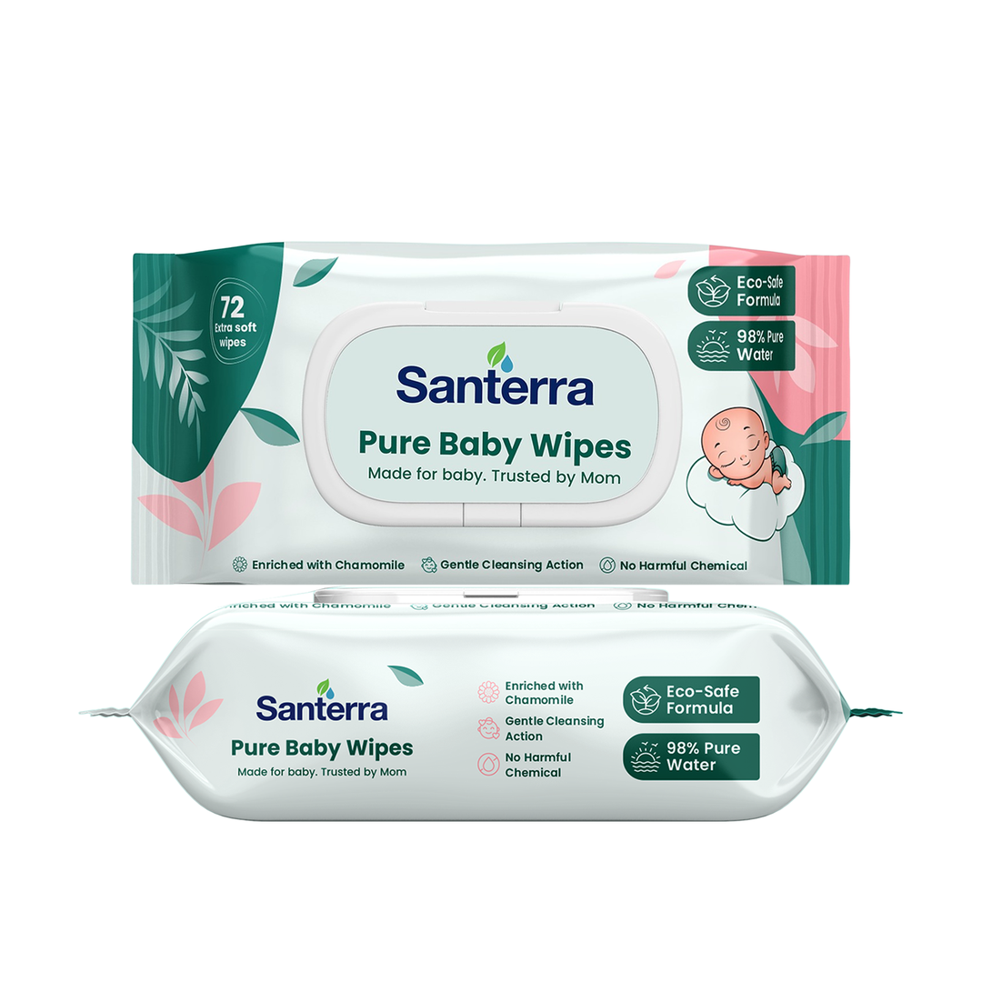 Santerra Pure Baby Wipes 72 Wipes