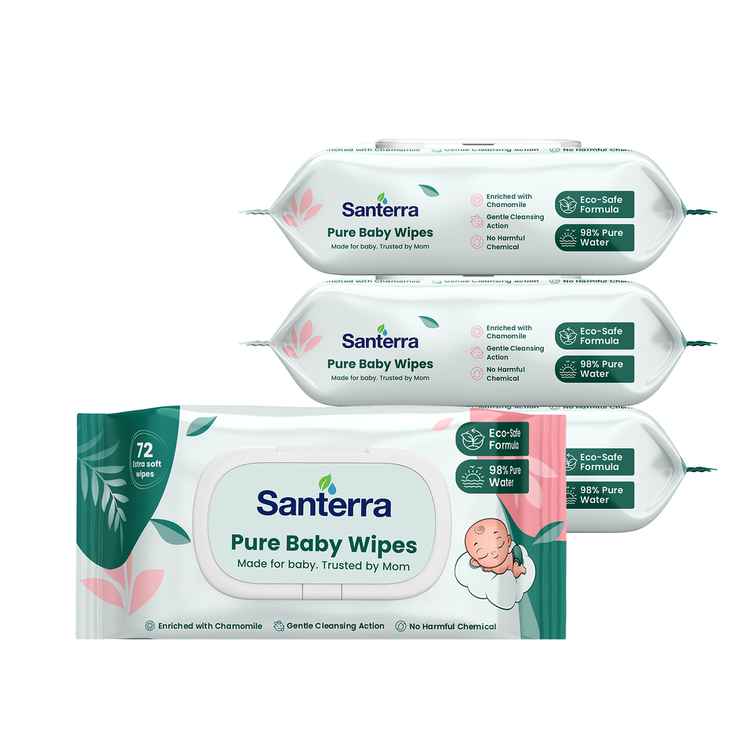 Santerra Pure Baby Wipes 72 Wipes