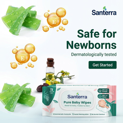 Santerra Pure Baby Wipes 72 Wipes